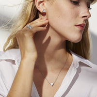 black geometric stud earrings for women