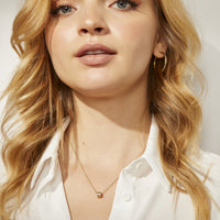 stainless steel rose gold delicate pendant necklace stones
