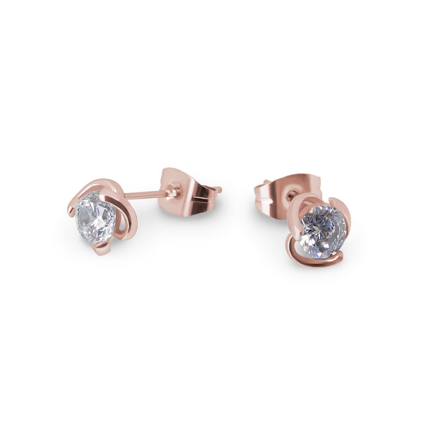 rose gold small stud earrings for girls