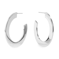 Silver minimal bold hoop earrings hypoallergenic T119E006AR MIA JEWELRY