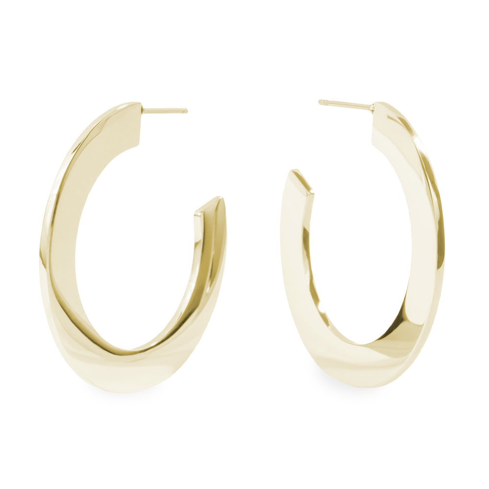 Gold minimal bold hoop earrings hypoallergenic T119E006DO MIA JEWELRY