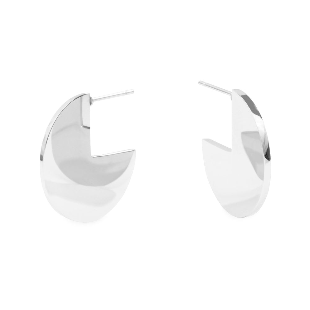 stainless steel modern disk earrings hypoallergenic T119E007AR MIAJWL