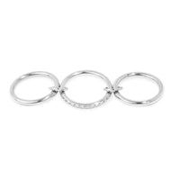 stainless steel ring with hoops and stones T119R001AR MIA JEWELLERY