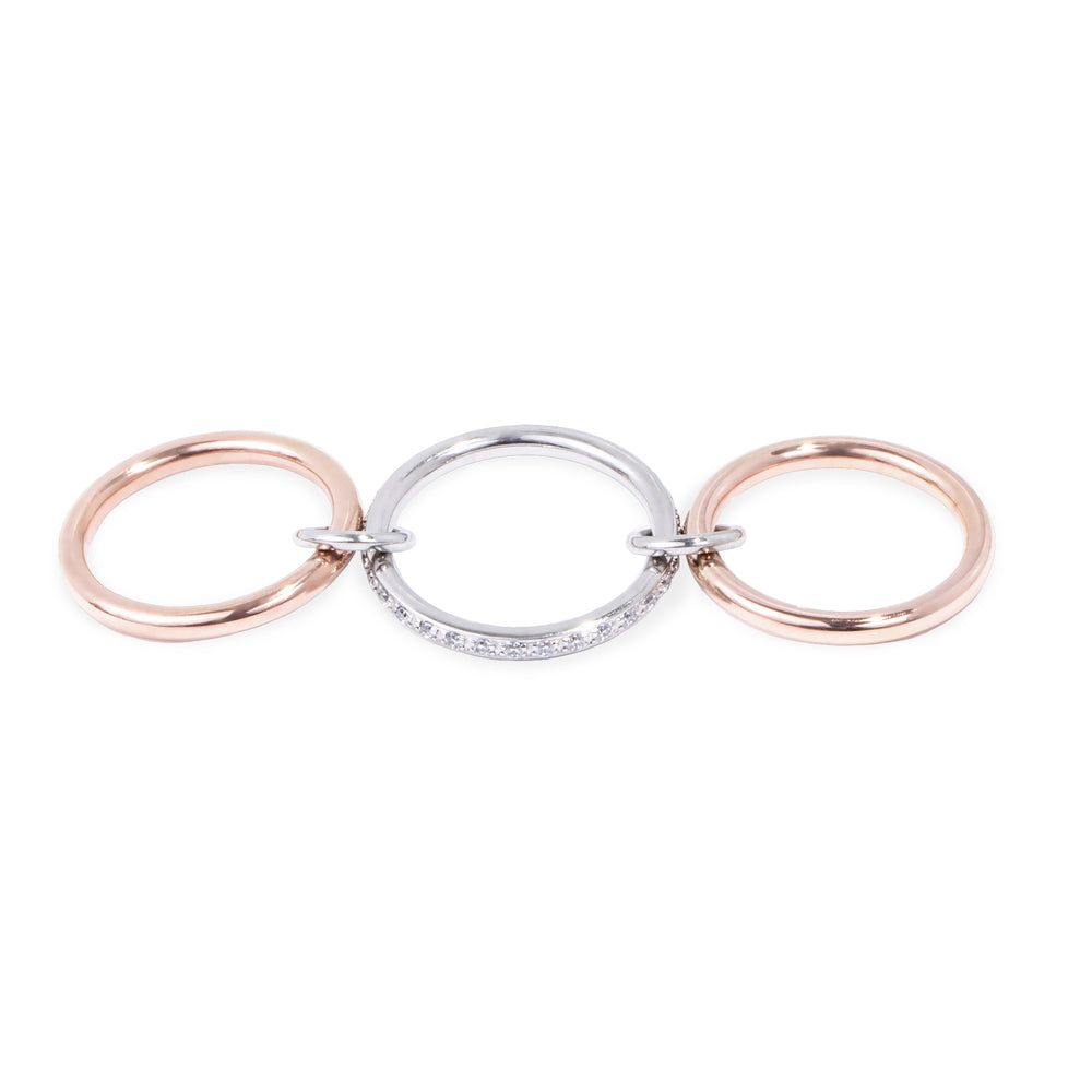 rose gold stainless steel ring with hoops T119R001ARRO MIA JEWELLERY