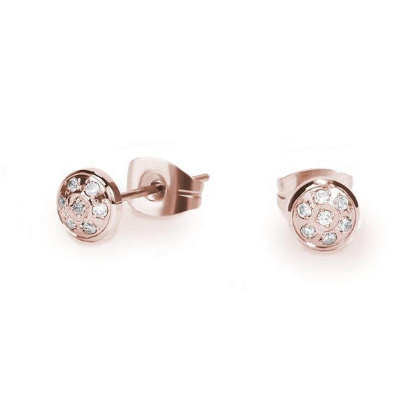 hypoallergenic rosegold fireball stud earrings T217E010DORO MIA