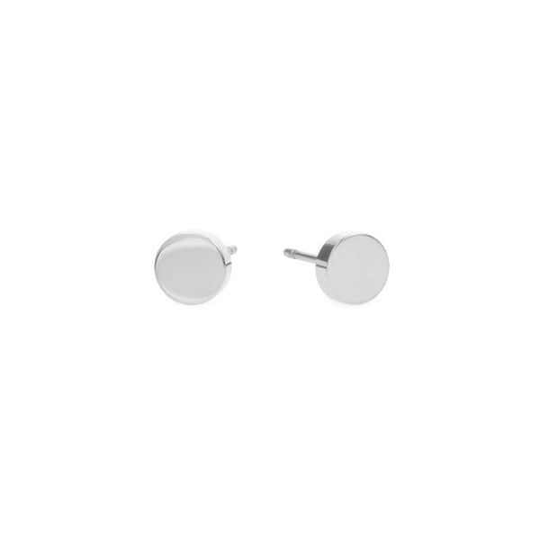 minimal round earrings stainless steel boucles d'oreilles acier inoxydable MIA T219E003