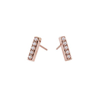 pearls bar stud earrings stainless steel boucles oreilles acier inoxydable MIA T219E004