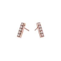 pearls bar stud earrings stainless steel boucles oreilles acier inoxydable MIA T219E004