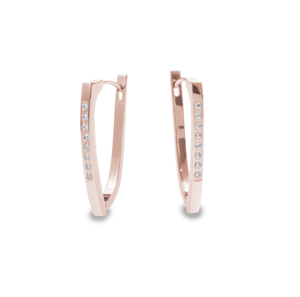 modern hoop earrings stainless steel anneaux géométriques acier inoxydable MIA T219E008
