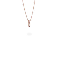 pearls bar pendant necklace stainless steel pendentif acier inoxydable MIA T219P001