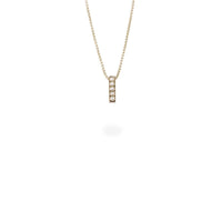 pearls bar pendant necklace stainless steel pendentif acier inoxydable MIA T219P001