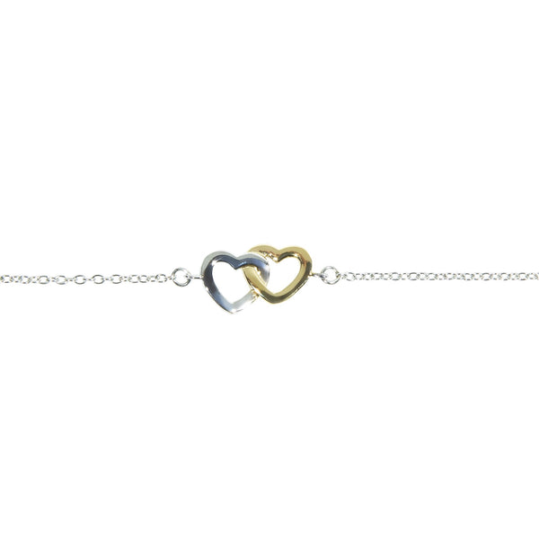 Gold double heart bracelet stainless steel bracelet double coeur or acier inoxydable MIA
