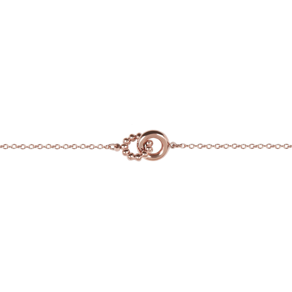 Rose gold double circle beads stainless steel bracelet double ronds or rose billes acier inoxydable MIA