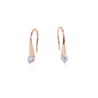 rose gold stone drop earrings stainless steel T318E002DORO MIAJWL