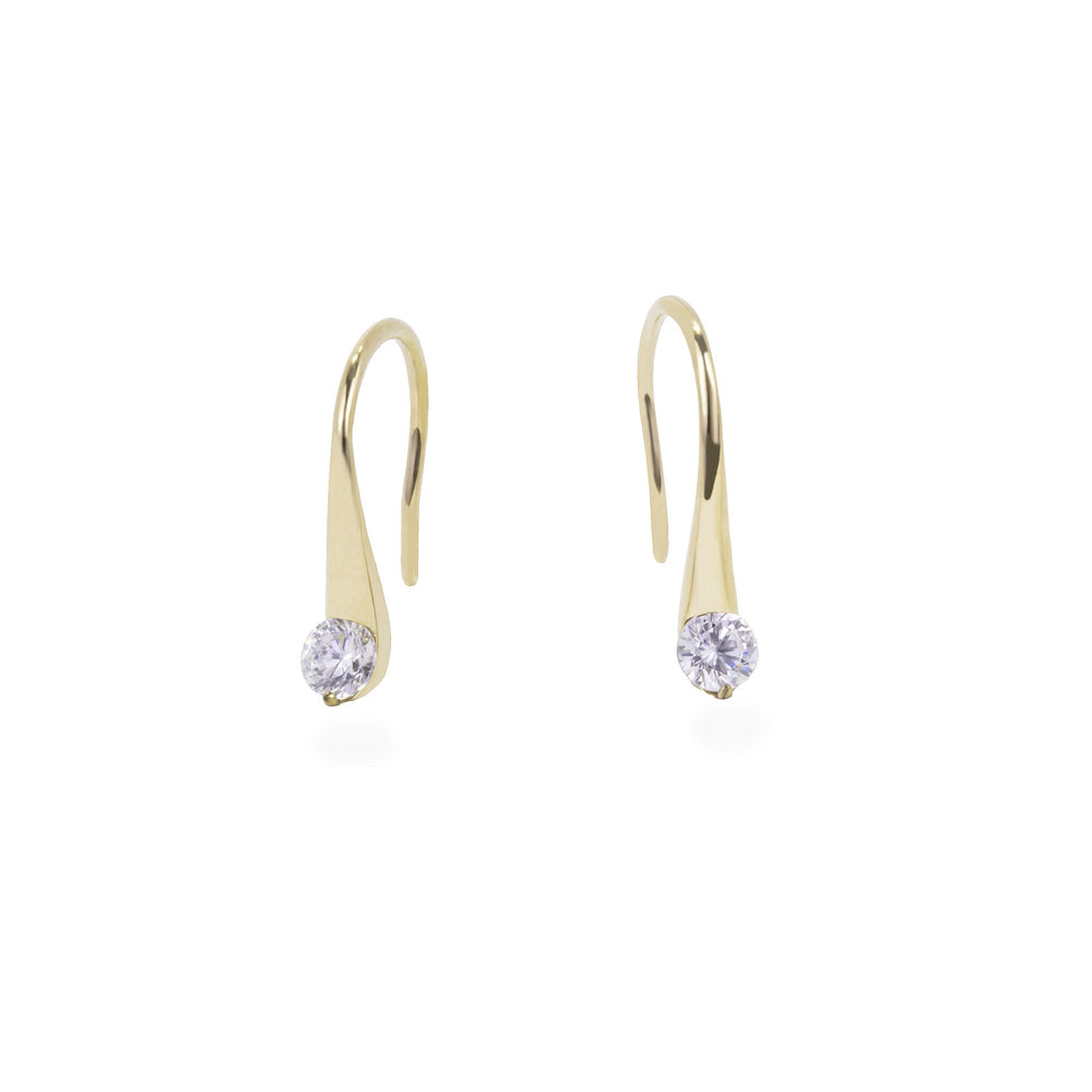 gold stone drop earrings stainless steel T318E002DO MIAJWL