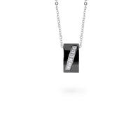 black rectangle pendant necklace stones T318P001ARNO MIAJWL