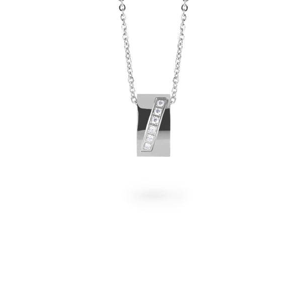 rectangle pendant necklace stones T318P001AR MIAJWL