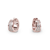 hypoallergenic chic rose gold hoop earrings T416E007DORO MIA