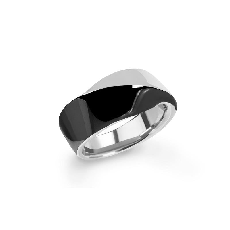 silver black modern ring women T416R002ARDO MIAJWL