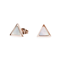 rose gold geometric stud earrings for women