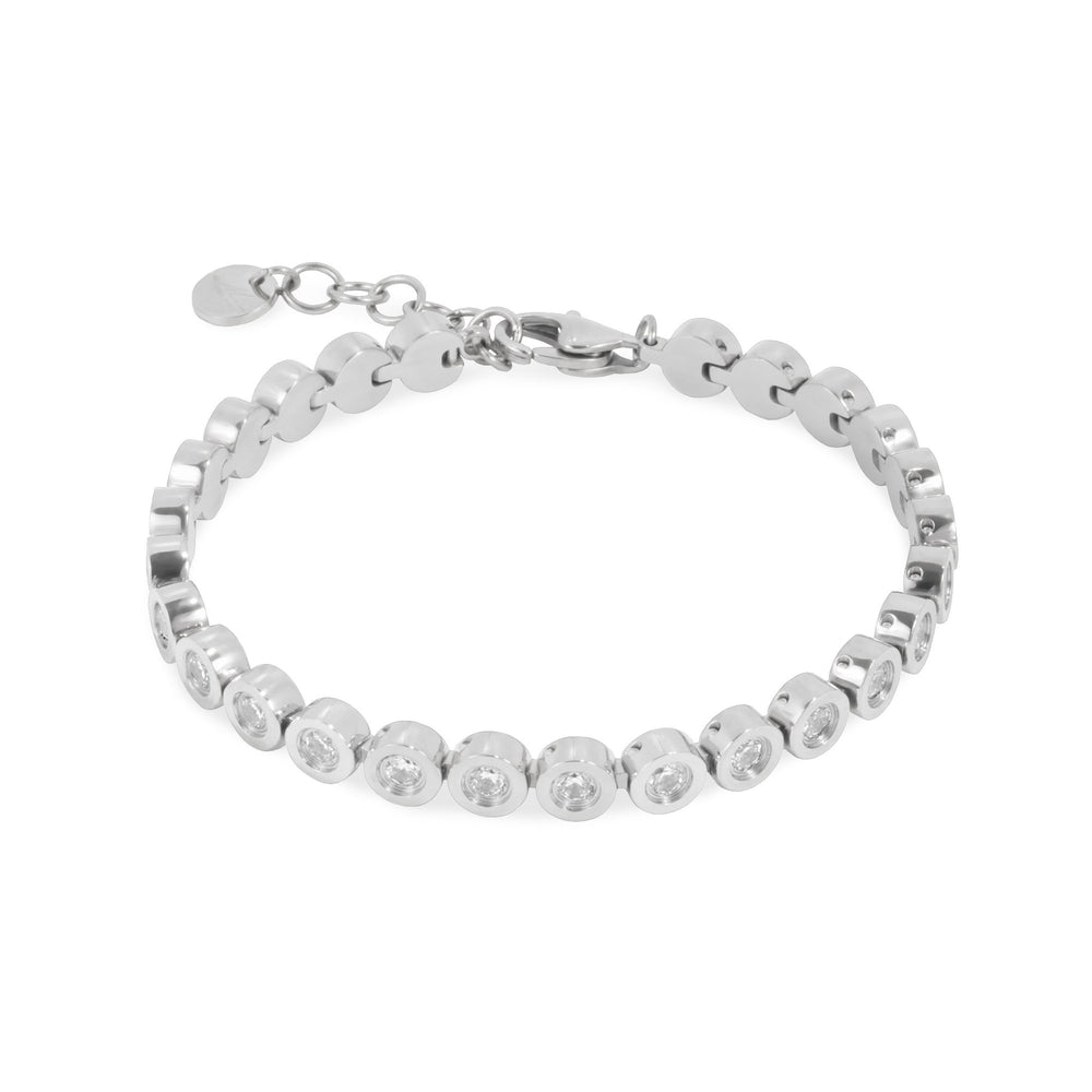 stainless steel tennis bracelet stones hypoallergenic woman T418B004AR
