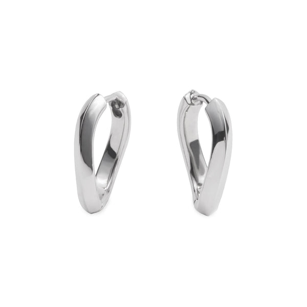 minimal twist stainless steel huggie earrings