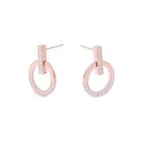 hypoallergenicv rose gold earrings with stones T418E004DORO MIA