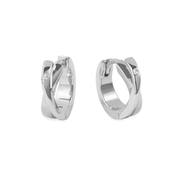 Twist earrings for woman, hypoallergenic T418E005AR