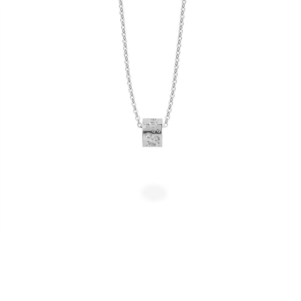 stainless steel delicate pendant necklace stones