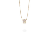 stainless steel gold delicate pendant necklace stones
