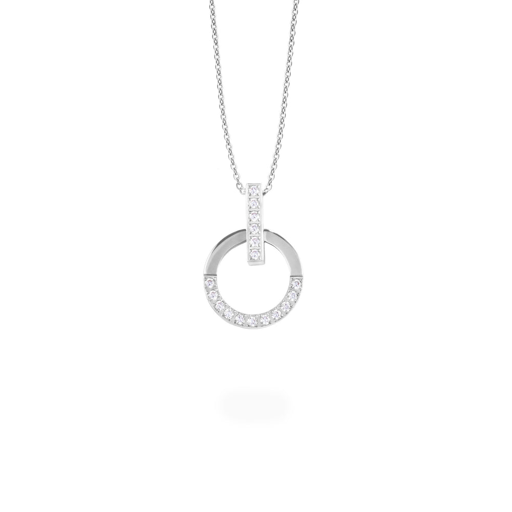 Hypoallergenic pendant necklace with stones T418p004AR