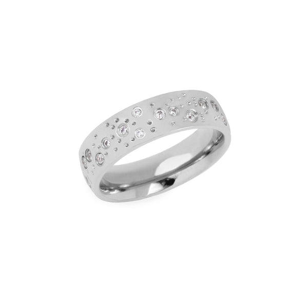 modern ring stones constellation stainless steel