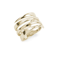 large minimal ring gold stainles steel women