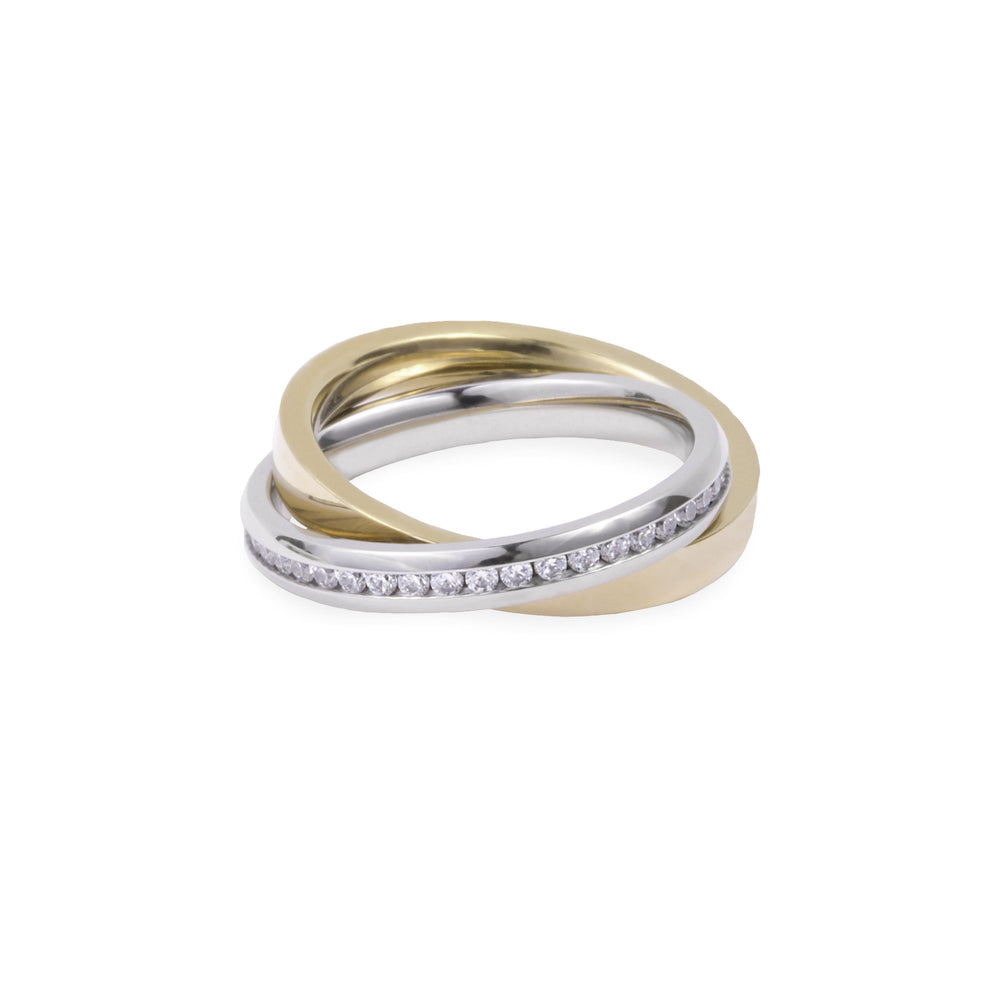 modern ring stones stainless steel hypoallergenic T418R005ARDO