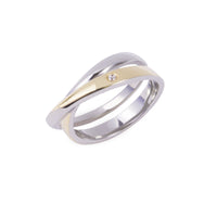 twist ring with stone for woman - T418R007ARDO