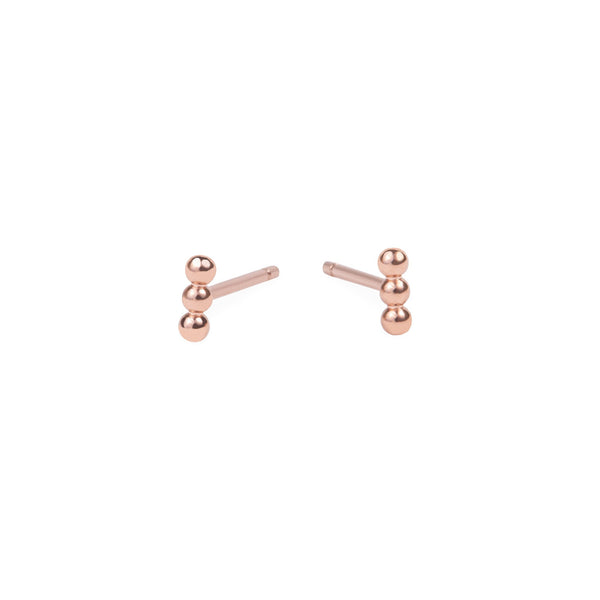 rose gold small beads stud earrings stainless steel MIA petites boucles d'oreilles billes acier inoxydable T419E003DORO