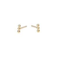 gold small beads stud earrings stainless steel MIA petites boucles d'oreilles billes acier inoxydable T419E003DO