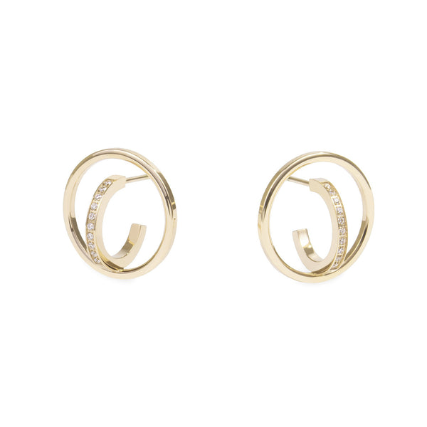 modern stainless steel hoop earrings boucles d'oreilles anneaux acier inoxydable MIA T419E006DO