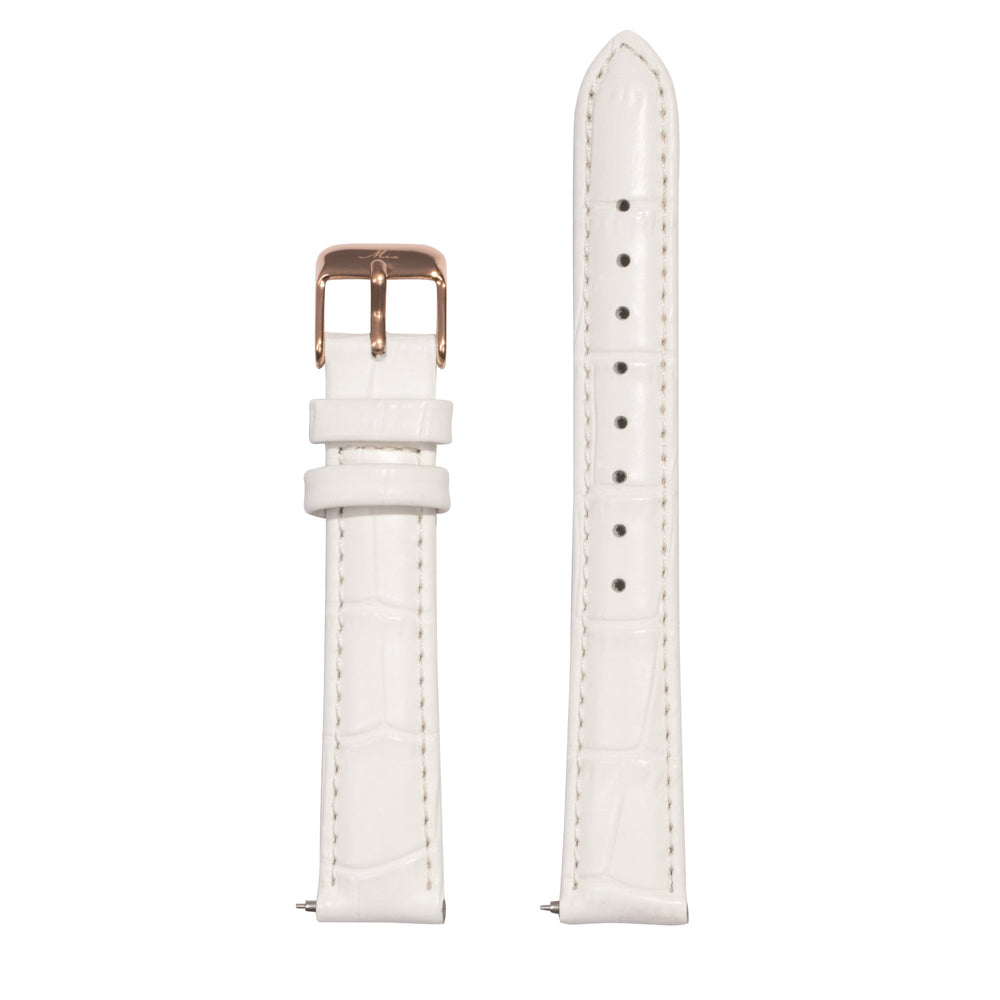 minimal white crocodile print bracelet for women - W119B01WH