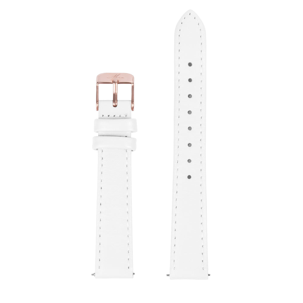 minimal whit leather bracelet for women - W418B02WH