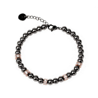 chic black beads bracelet for women