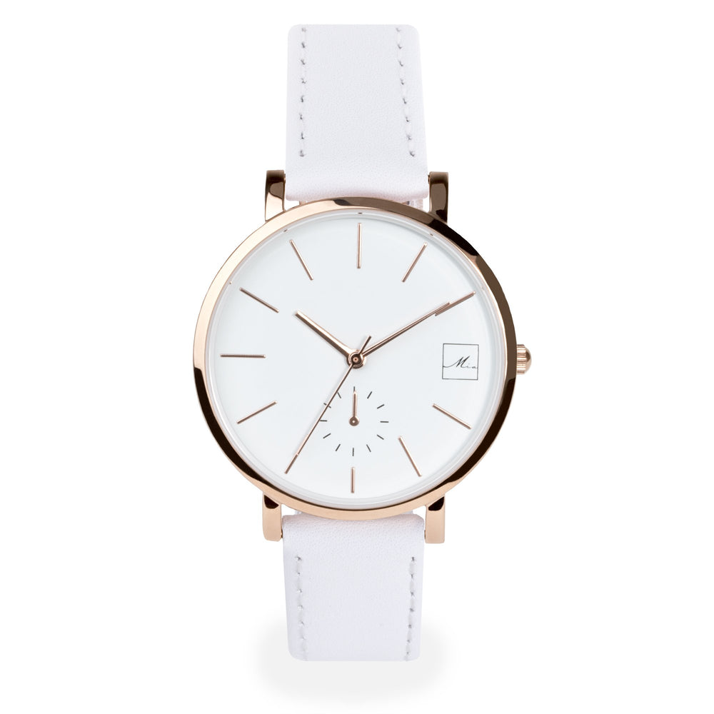 white leather watch interchangeable strap