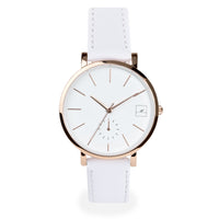 white leather watch interchangeable strap