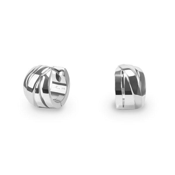 stainless-crossed-round-hypoallergenic-earrings-huggies-multirangs-arrondis-acier-inox-hypoallergénique-T216E004