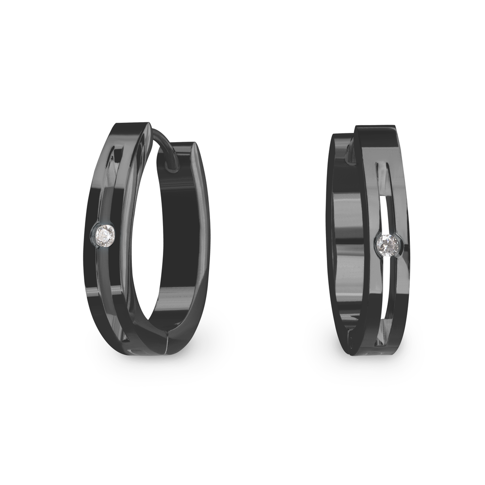 black-huggie-earrings-stainless-boucles-oreilles-noires-acier-inox-T411E052NO-MIA