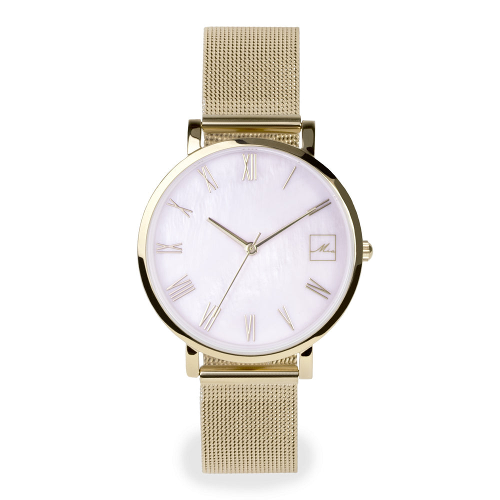 minimal classic gold watch women