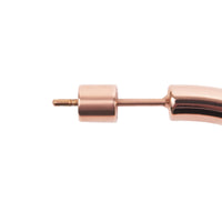 20mm rose gold stainless steel plain hoop earrings boucles oreilles anneaux acier inoxydable or rose MIA T319E001