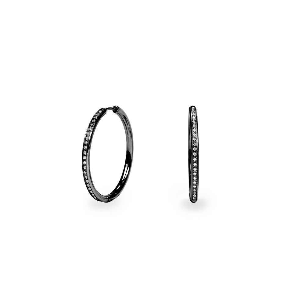 black hoop earrings hypoallergenic