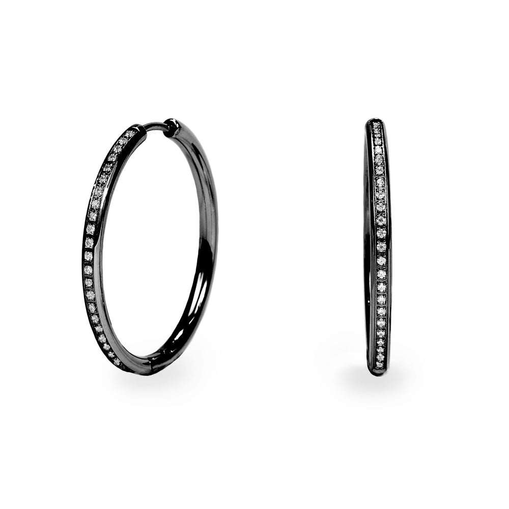 black hoop earrings hypoallergenic