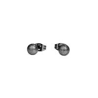 chic black round stud earrings
